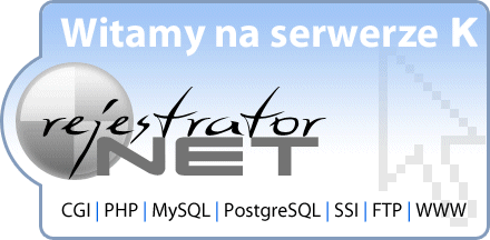 Witamy na serwerach firmy Rejestrator.net